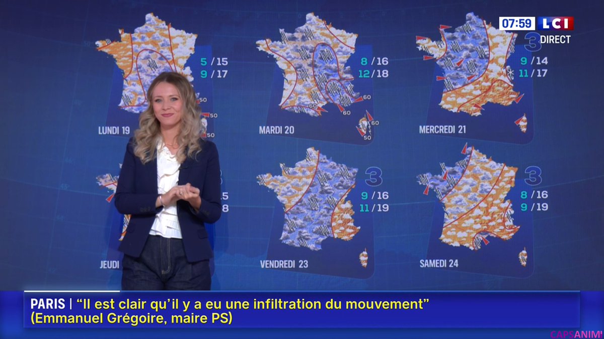 CapsAnim's tweet photo. ☀️ @vanessamatagne ce matin pour la Météo sur LCI https://t.co/eBl8BVv1T8