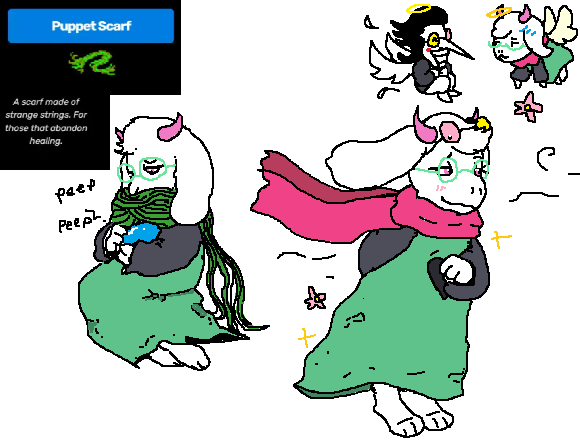 Vampinvogue's tweet photo. Been thinking a lot about Spamton being Ralsei's intended gear https://t.co/WtmQYlAhoE