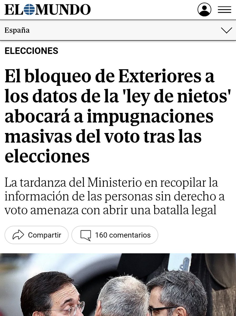 IustitiaEuropa's tweet photo. 🟡 LEY DE NIETOS | TODO LO QUE ADVERTIMOS ESTÁ SALIENDO A LA LUZ

Impugnaciones masivas tras el 29N, un censo exterior que nadie sabe cómo quedará constituido y un Supremo que sigue sin recibir los datos necesarios.

@elmundoes revela hoy la gravedad de una situación que Luis María Pardo ya advirtió en su denuncia del 28 de junio ante la Junta Electoral Central.

Pedimos controlar el censo antes de las elecciones para evitar precisamente este escenario de extrema gravedad.

Han pasado casi cuatro meses y Sánchez ha adelantado elecciones contra todo pronóstico. Ahora entra el Constitucional. 

Pero tenemos a @LMPardoAbogado que irá hasta el final en nuestra batalla por la transparencia electoral.

👊 Actuar sí sirve. Y tenemos que actuar ahora o mañana será tarde.