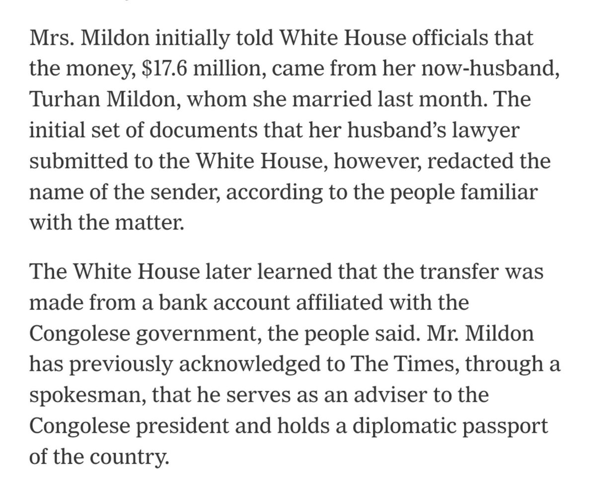 ellen_kampire_'s tweet photo. Tshisekedi caught in another financial scandal.

 This time he is buying proximity to President Trump and his close allies.

An investigation has found that Alina Habba Mildon who is Trump's personal lawyer, received more than $17 million from Tshisekedi.

This shows how Tshisekedi is willing to go to secure protection from the current US leadership, and at what cost to the Congolese people.

Stay tuned.