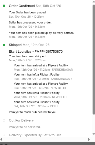 saacist's tweet photo. Hey @Flipkart @flipkartsupport, I really need help with my order.

Ordered an MSI Katana 15 on 10th Oct and paid ₹78,259 upfront. The delivery date changed from 14th to 16th to 17th, and now it's 18th with no delivery. My order hasn't even reached the nearest delivery hub yet. https://t.co/jpz7S0wiu6