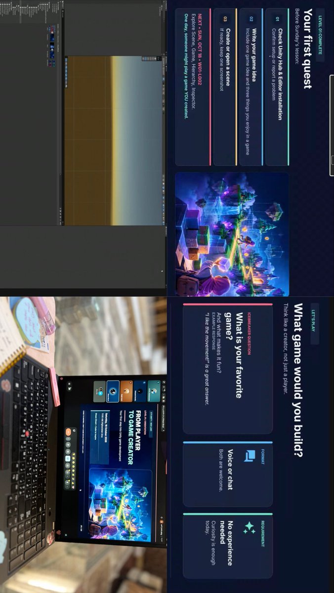 ZohalZ67676's tweet photo. 🎮Today was our first Game Development class, and I’m so excited to begin this new journey of learning and creating!🚀

🔔Special thanks to instructor, Mr. @E_Ehrari , for this amazing opportunity. 
Let the game development journey begin! 
 #GameDevelopment #Unity💭 https://t.co/MzCEzcpCnr