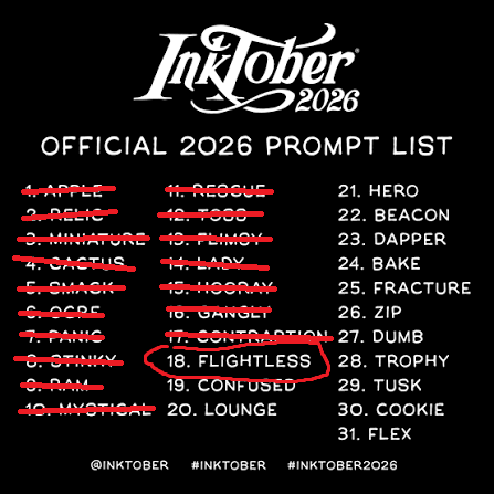 Aurorewolf37's tweet photo. Jour 18 du #inktober2026 : Flightless / Oiseau coureur /qui ne vole pas

@inktober #inktober2026flightless #inktober2026day18 #inktober2026jour18 #flightless #oiseaucoureur #casoar #drawingchallenge #drawingchallenge2026 https://t.co/WQKhaUHStV