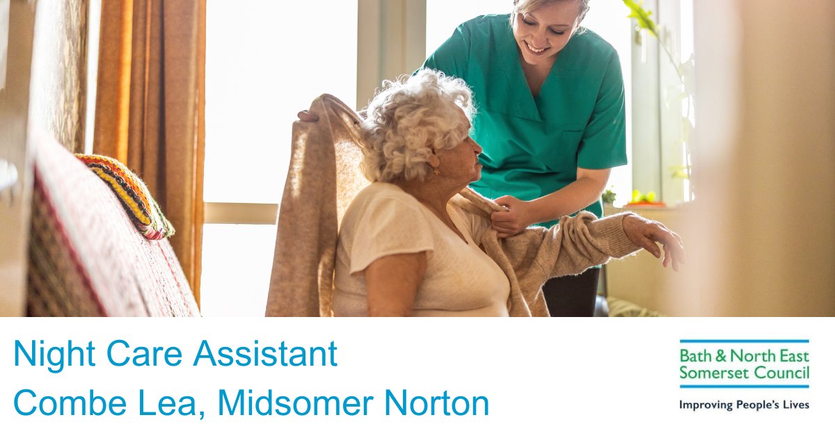 bathnesjobs's tweet photo. Join our team at Combe Lea as a Night Care Assistant

To apply: https://t.co/2TgkzWUNd7                   
                   
#Care #Carejobs #Carer #Carerjobs #socialcare #midsomernorton #Bath #Somerset #Improvingpeopleslives #Bathjobs #Bristoljobs

No agencies https://t.co/uHYRa5VSRJ