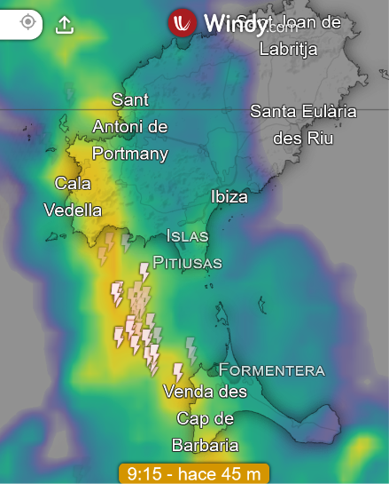AlesandroSherry's tweet photo. #Ibiza/#Eivissa & #Formentera (#Pitiusas/#Pitiüses):#EsCubells,#CalaCarbó,#EsVedrà,#SantJosep,#CalaVedella,#Aeropuerto/#Aeroport,#SantJordi,
#PlatjaDenBossa,#CalaTarida,#CalaDeBou,#SantAntoni de #Portmany
#DanaADAM = #DANA #ADAM
#Radar #Meteo+#Rayos⚡️
09:00,09:15,09:30,09:45am https://t.co/qMB6nc4v4u
