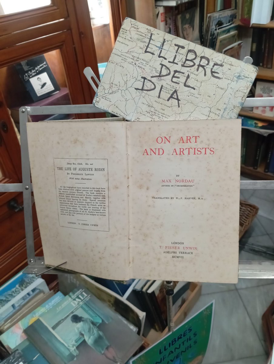 LlibreDelPalau's tweet photo. On art and artists. (L’autor va ser un metge, escriptor, periodista i crític cultural jueu hongarès, que va tenir un paper destacat en el naixement del sionisme polític) #llibredeldia #librodeldia #livredujour #bookoftheday  #societat #llibres #libros #books #llibresegonamà https://t.co/yk7sh1QxuW