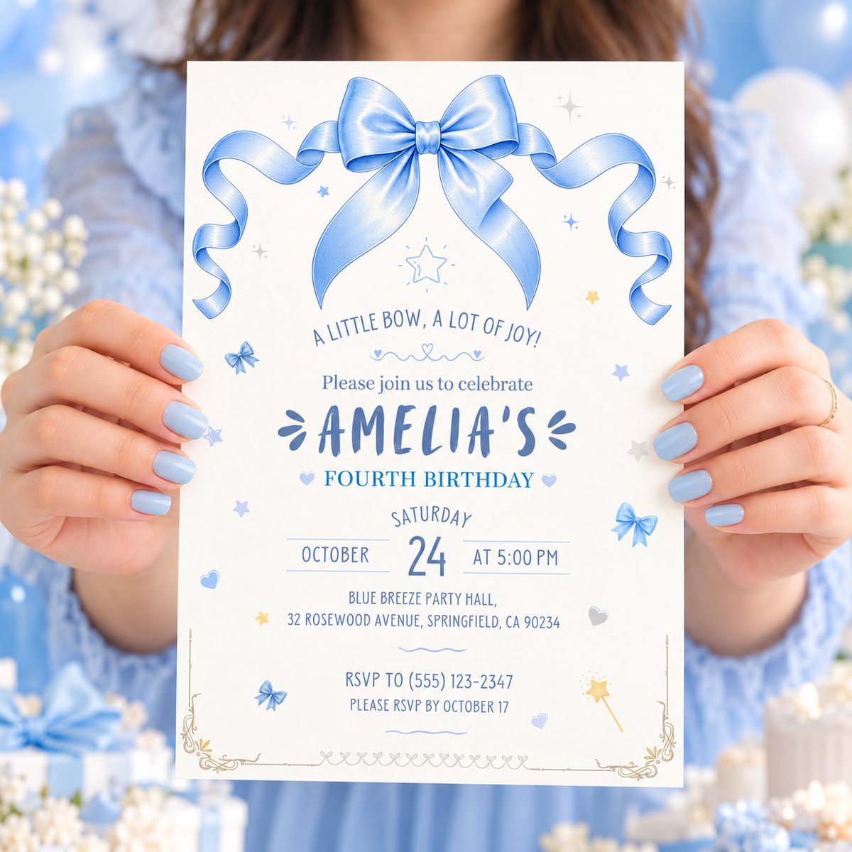 ShowPixelLab's tweet photo. 🎀💙 Make her birthday extra special with a beautiful Blue Bow Birthday Invitation! ✨🦋
Perfect for a dreamy, elegant celebration.
💌 Shop your template here:
https://t.co/a7ajPx5lNo
#BlueBow #BirthdayInvitation #CoquetteBirthday #CanvaTemplate #ShowpixelLab https://t.co/Z8xHB2aMlC