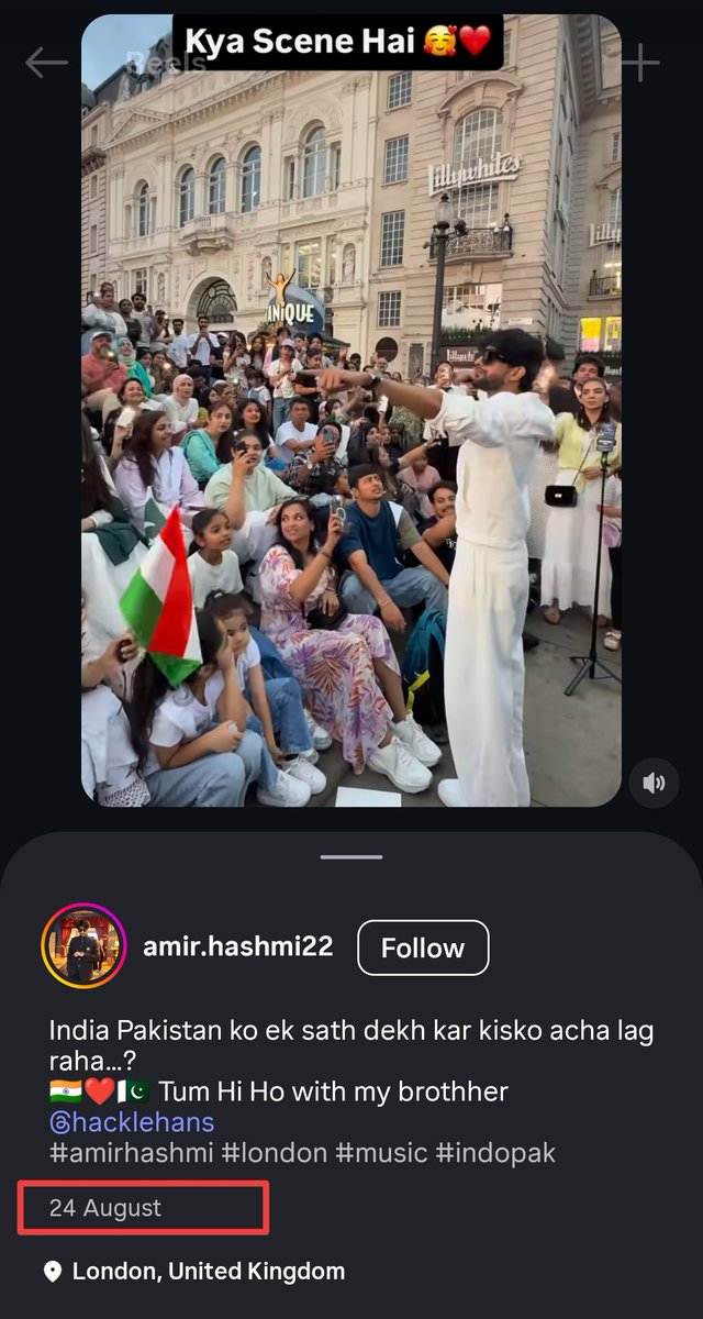 zoo_bear's tweet photo. Hello @MrsGandhi, That video is from August, When people from Indian and Pakistani Diaspora celebrated Independence Day. Nothing to do with Protest involving @dhruv_rathee in London. https://t.co/B70Bwu6BYU
