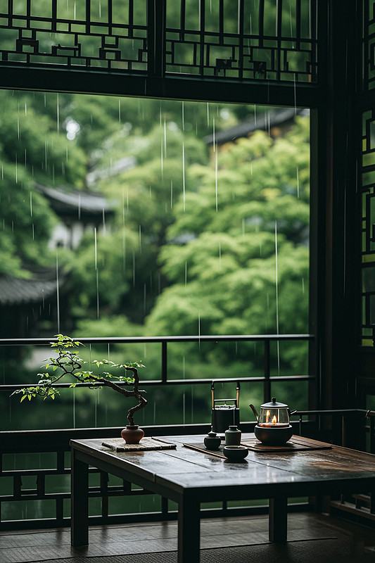aadinss's tweet photo. [Fresh jasmine tea pairs with the soft murmur of a waterfall, every sip feels like a gentle promise.]， https://t.co/oytmcbbf0O