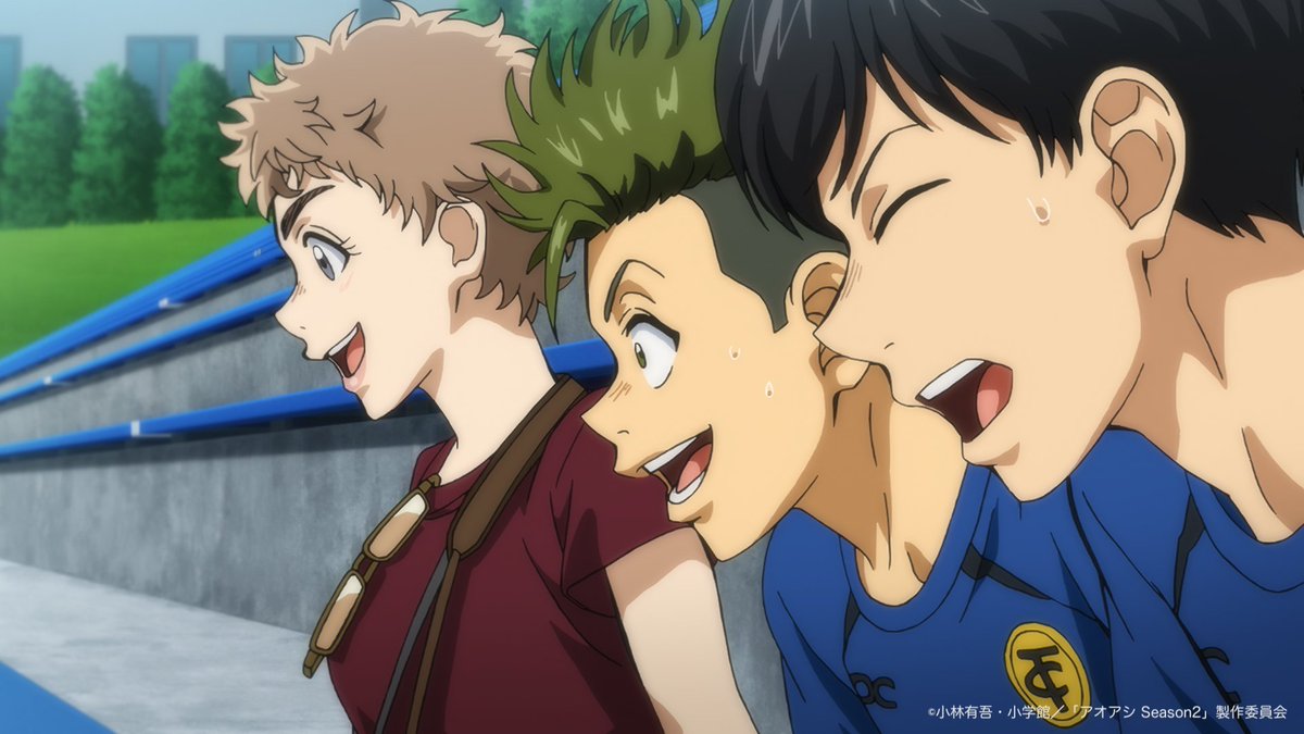 aoashi_pr's tweet photo. ＼\ 📝第4話あらすじ&先行カット解禁📸 /／

🔹第4話「要」

柏大商業戦で先制点を奪ったエスペリオンユース。
しかし、プレミアリーグのスピード感に
ついていくことが出来ないアシトは、
柏商から「守備の穴」と見られてしまう。
手も足も出ない状態を、
混乱しながらも打開しようともがくアシト。
そしてアシトをカバーするため走り続ける阿久津。
そんな試合展開に対して、
福田は厳しい眼差しを向ける。

▼第4話あらすじ・先行カットはこちら⚽️
https://t.co/ad2KZ7EWIp

📺TVアニメ『アオアシ Season2』
NHK Eテレ にて次回10/25(日)午後5時 放送！