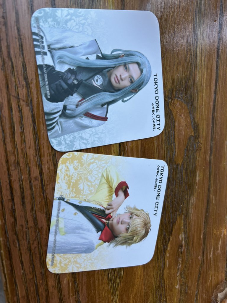 Sugiryou_'s tweet photo. 【交換】ミュージカル刀剣乱舞 刀ミュ 月夜一縷 TDC 東京ドームシティ　コラボ
コースター

譲：ライブver 南泉一文字 姫鶴一文字

求：一文字則宗

現地にてお手渡し希望です。
検索からでもお気軽にお声がけ下さい。 https://t.co/cD68UciCcw