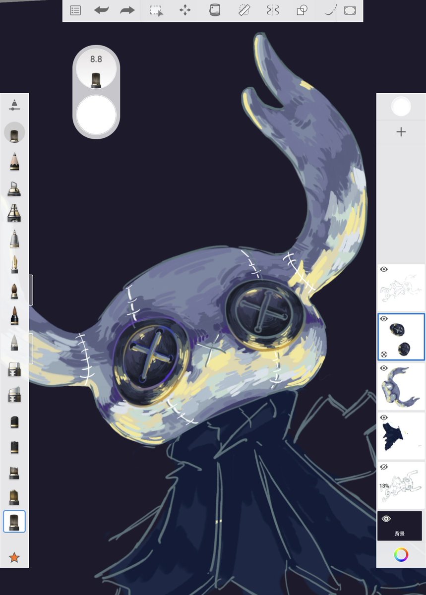 Mora_lo14's tweet photo. WIP #hollowknight https://t.co/zXLnptUc51