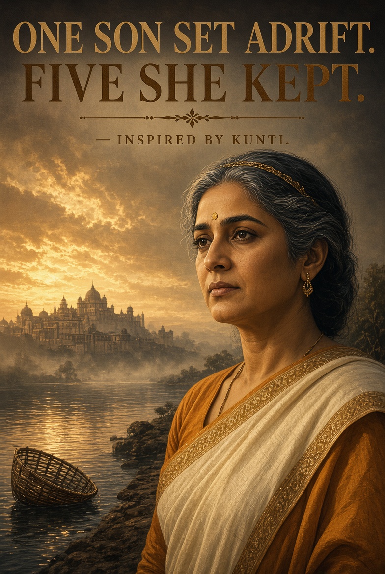 Imagine_Bharat's tweet photo. Kunti 

The mother who bore six sons, but could claim only five

Some women in the Mahabharata are remembered for their devotion.
Some for their sacrifice.
Kunti is remembered for the secret she carried—and the son she could never openly love.
Princess of the Kunti kingdom, daughter of King Kuntibhoja, Kunti grows up in a world of privilege and expectation. As a young girl, she serves the sage Durvasa with such devotion that he grants her a boon: she may invoke any god and bear a child by him. Curious, and perhaps a little reckless, she tests the boon by calling upon Surya, the sun god.
To her shock, the boon works. Surya appears, and Kunti becomes pregnant.

Unmarried, afraid of scandal, and bound by the norms of her time, Kunti makes an agonizing choice: she places her newborn son in a basket and sets him adrift on the river. The child is found and raised by a charioteer, growing up to become Karna—one of the greatest warriors of the age, and one of its most tragic figures.

Years later, Kunti marries Pandu, king of Hastinapura. When Pandu is cursed and cannot father children, Kunti shares her boon with him, and with Madri. Through the practice of niyoga, she invokes Dharma, Vayu, and Indra, giving birth to Yudhishthira, Bhima, and Arjuna. Madri invokes the Ashwini Kumaras, bearing Nakula and Sahadeva.

Kunti becomes mother to five sons—yet she carries the memory of a sixth.

When the Pandavas return to Hastinapura after Pandu’s death, Kunti faces a new challenge: raising five boys in a court hostile to their very existence. She guides them through exile, humiliation, and war, always urging them toward dharma, even when it costs them everything. Her counsel shapes their choices: it is she who reminds them of their duty when they hesitate, who urges them to fight when they would rather forgive.

But Kunti’s greatest test comes during the war.

Karna, now a commander of the Kaurava forces, is revealed to be her firstborn. On the eve of battle, she approaches him and asks him to join the Pandavas, offering him the recognition he has craved all his life. Karna refuses—not out of hatred, but out of loyalty to Duryodhana, who gave him honor when the world denied it. Kunti leaves him with a request: that he spare her other sons. Karna agrees to kill only Arjuna.

After the war, when Karna lies dying on the battlefield, Kunti asks the Pandavas to perform his last rites. It is only then that they learn the truth: the warrior they fought, the man they called their enemy, was their eldest brother.

Kunti’s life is a study in paradox:

A mother who gave up one son to protect her honor, and spent her life carrying the weight of that choice.

A queen who raised five heroes, but could never openly claim the sixth.

A woman whose love was vast, but whose circumstances forced her to divide it.

In the Mahabharata’s vast cast of queens and mothers, Kunti occupies a central, tragic space:
The princess who became a mother before she became a wife.
The woman whose secret shaped the fate of an empire.
The mother whose grief outlived the war.

#Mahabharata #Kunti #Karna #Pandavas