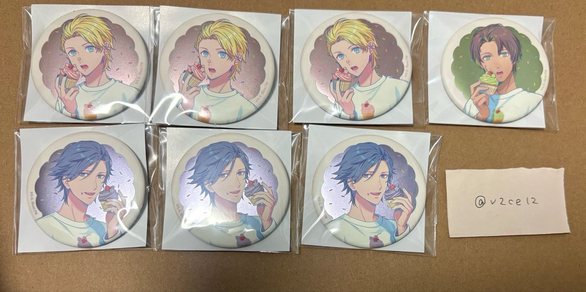 v2ce12's tweet photo. 【交換】うたプリ BGS 缶バッジ BE MY CUPCAKE

譲▶︎トキヤ 翔 セシル 蘭丸 藍

求▶︎真斗

郵送もしくは沖縄県内手渡し
N⇔N  SP⇔SPでの交換
検索からもお気軽にお声がけ下さい🙇‍♀️ https://t.co/pWMBN751n6