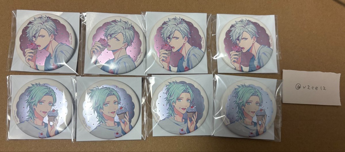 v2ce12's tweet photo. 【交換】うたプリ BGS 缶バッジ BE MY CUPCAKE

譲▶︎トキヤ 翔 セシル 蘭丸 藍

求▶︎真斗

郵送もしくは沖縄県内手渡し
N⇔N  SP⇔SPでの交換
検索からもお気軽にお声がけ下さい🙇‍♀️ https://t.co/pWMBN751n6