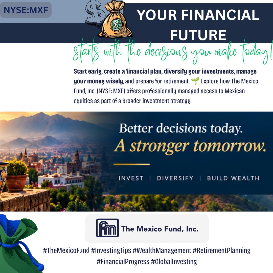 CEFNetwork's tweet photo. Build wealth with a long-term vision.😇

Learn more: https://t.co/M7nnvm3MNe

#MXF #MexicoFund #ClosedEndFund #EmergingMarkets #LatinAmericaInvesting #GlobalMarkets #LongTermGrowth #CEF #DividendInvesting #CapitalAppreciation #PortfolioStrategy https://t.co/ZefdbNb6Mw