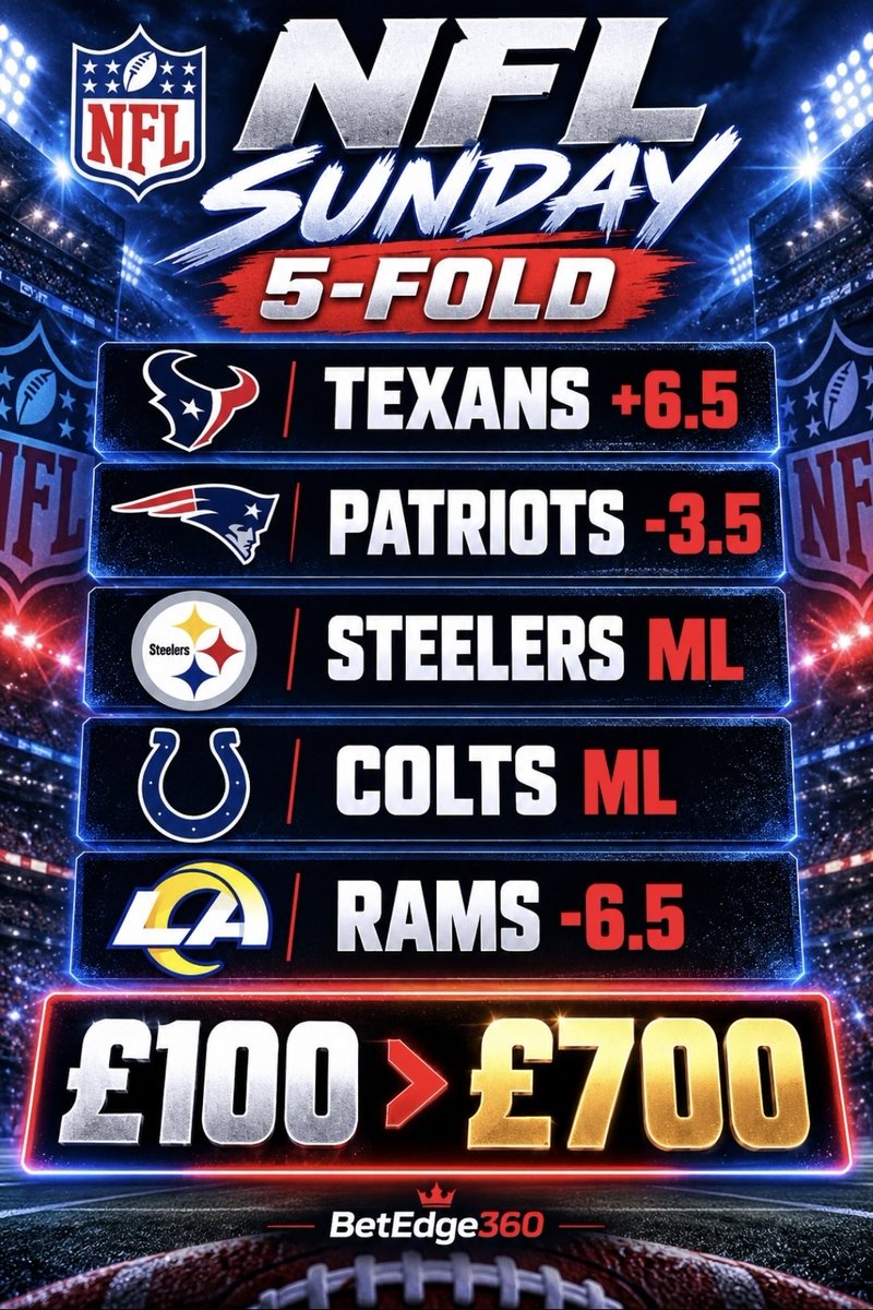 BetEdge360's tweet photo. Enjoy your Sunday Football guys &amp; girls https://t.co/L7C5LmC0vt