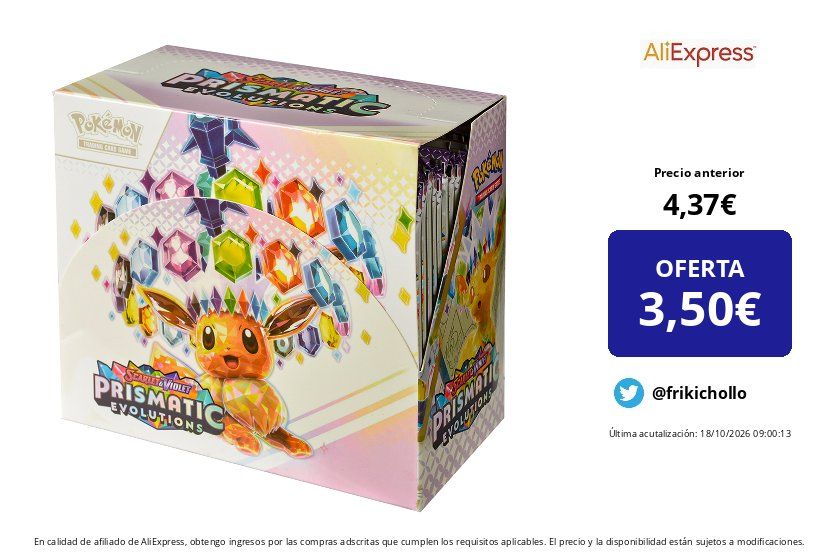frikichollo's tweet photo. ❌ Precio anterior: 4,37 € 
💶 OFERTA: 3,50 € (-19%)

✅ Cómpralo aquí 👉 https://t.co/lGCa3OGN5Y

360 piezas Pokémon TCG en inglés: Prismatic Evolutions Scarlet Violet, caja de cartas coleccionables Pokémon, paquete de 36 cajas de…

 #Hobbies https://t.co/Ic64J4Wg4f