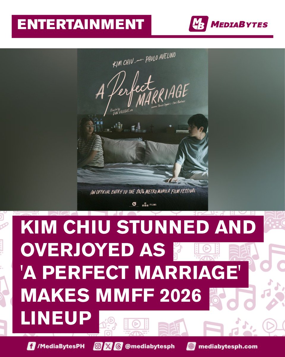 MediaBytesPH's tweet photo. #MediaBytes | Kim Chiu couldn't contain her tears and excitement after learning that her upcoming MMFF movie with Paulo Avelino, "A Perfect Marriage," officially made the 2026 festival lineup.

READ MORE: https://t.co/u088JyrMn4 https://t.co/NkH8wTP8Ti