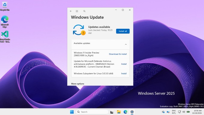 JamesvandenBerg's tweet photo. Installing Windows Server vNext Preview Build 29683 and Windows Subsystem for Linux (WSL) v3.0.3.0
https://t.co/TNPjs8JJdR
#Winserv #WindowsServerInsiders #Hyperv #WSL #WSLc #MVPBuzz #ITPro #AzOps #DevOps #WindowsInsiders @windowsserver π https://t.co/Jw6LsNZbPJ