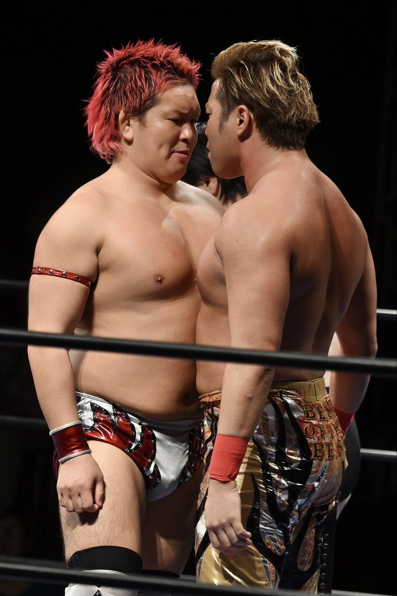 PMC0509's tweet photo. バチバチ。
#ajpw #本田竜輝 #宮原健斗 https://t.co/7azPTEqr5O