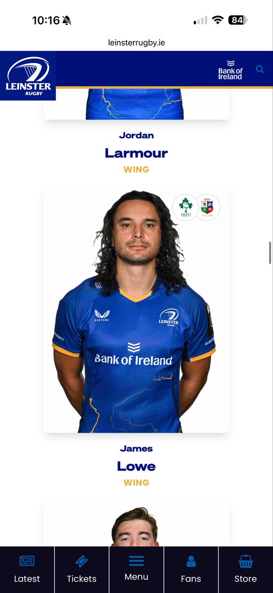 FinlayColm's tweet photo. Leinster Rugby getting too comfortable in HQ? Especially given the sensitivities of his departure, to still have him listed in the Men’s team months later…. https://t.co/uc0dfNgEG5
