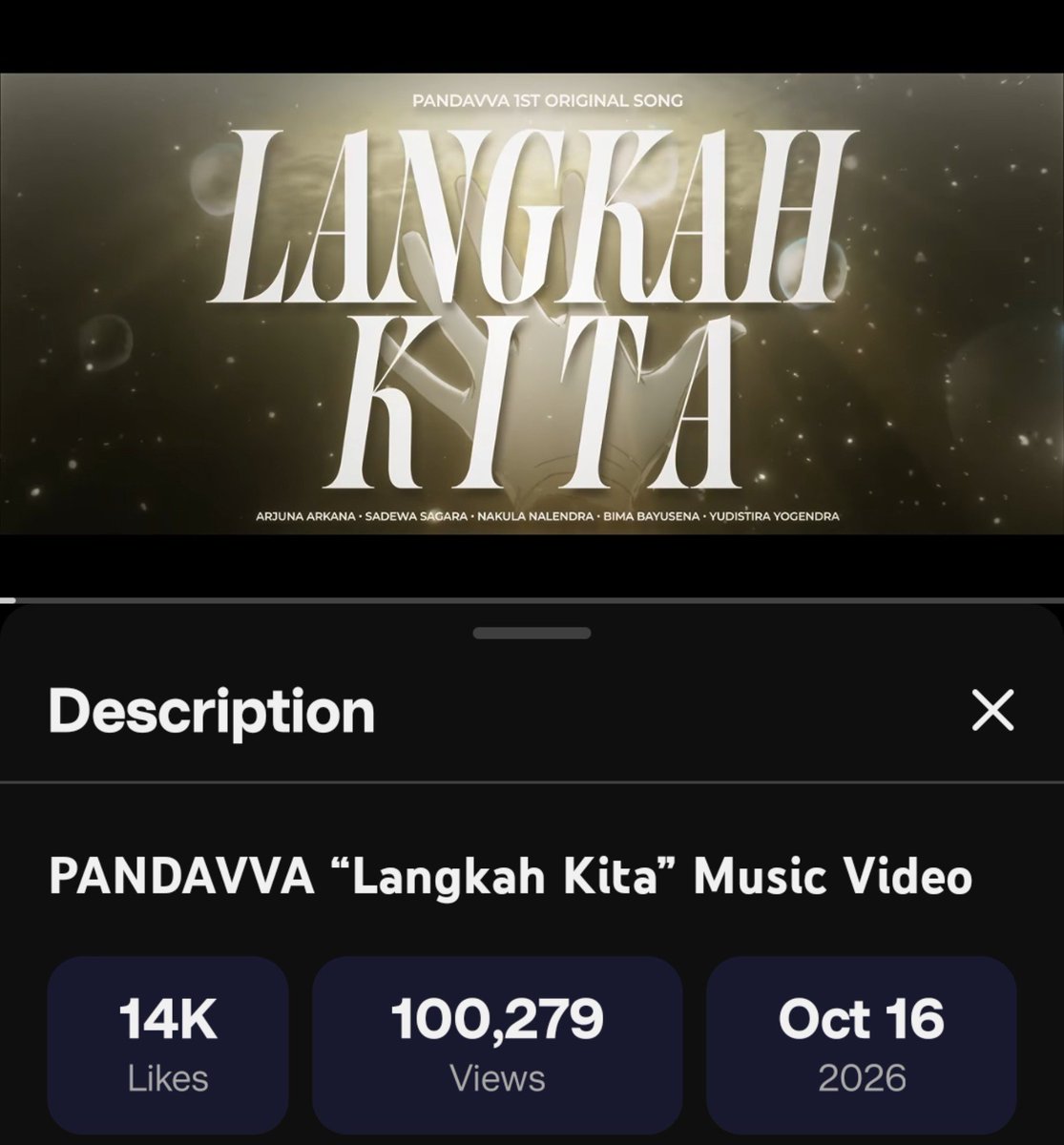 kulokulaa's tweet photo. UDAH 100K CONGRATS SEMUAA KITA MECAHIN REKOR BARU 😭😭😭😭

#PANDAVVALangkahKita https://t.co/feG18dGe0o