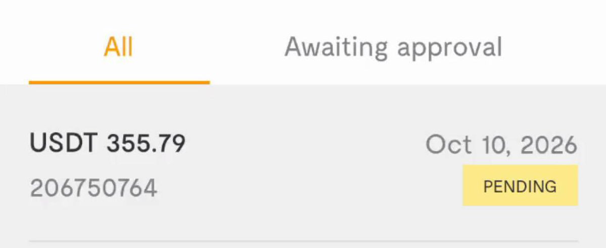 Emmyslim101's tweet photo. @FlwSupport my USDT withdrawal is pending since 10 October 2026 and till now still pending please help me, if you can’t complete the pending withdrawal you can help me to cancel the withdrawal so that I can use another method to withdraw my funds my account merchant ID: 100858730 https://t.co/PWkV2cGc7S