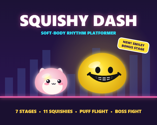 founderdelusion's tweet photo. 🍮 I made a soft-body rhythm platformer where you squish, spring, and wobble through 7 beat-synced worlds plus a 3-phase boss fight.

It's now live on #itch. Plays right in your browser, no download.

Link in the replies 👇 https://t.co/5xL2jSPKkV