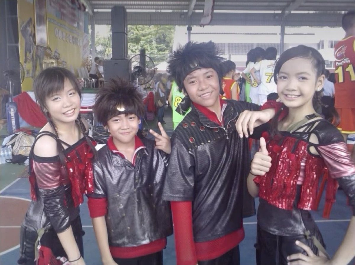Pop7base's tweet photo. GOT7’s BamBam at 12 years old with his “We Zaa Cool” dance team in Thailand. https://t.co/rvYdwsk48S