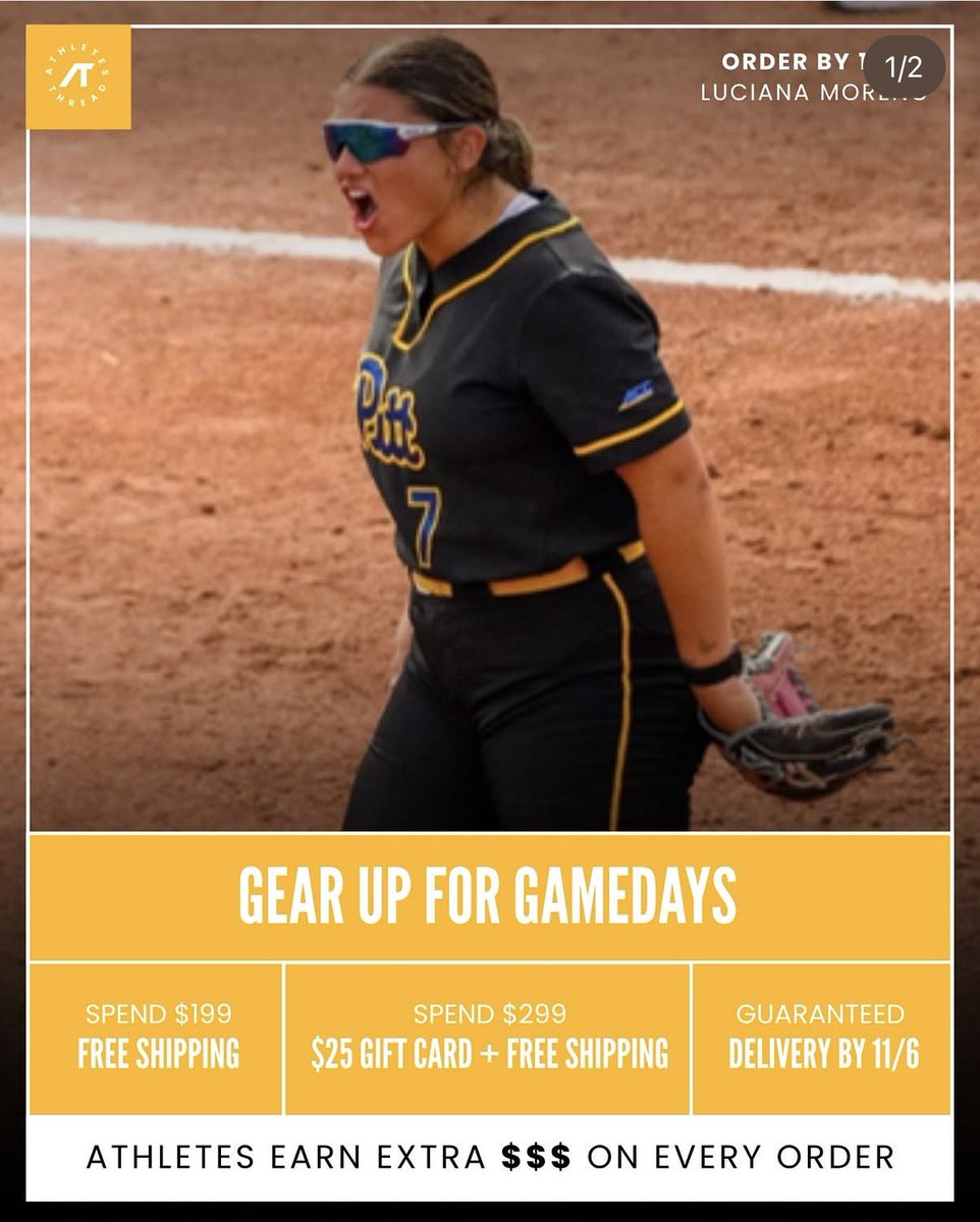lucimoreno0's tweet photo. @AthletesThread pantherthread Shop Luciana Moreno's official collection from Oct 12 to 23: free shipping on orders over $199, a $25 gift card on orders over $299, and guaranteed delivery by Nov 6.
๐ https://t.co/I93yeM3RDh
#NIL #AthletesThread #H2P https://t.co/DLmvIMqCDq
