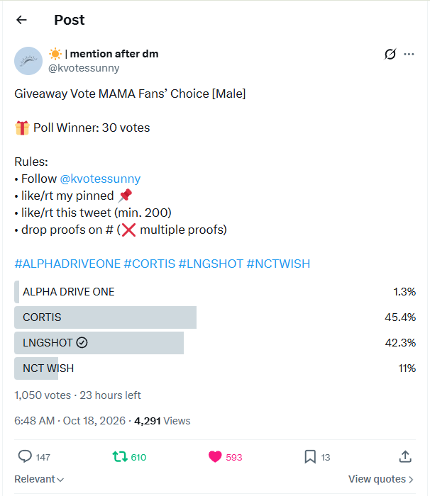 TixLng's tweet photo. @kvotessunny Vì mấy em yêu #LNGSHOT của tui #2026MAMAVOTE https://t.co/b4WcRk8cDg