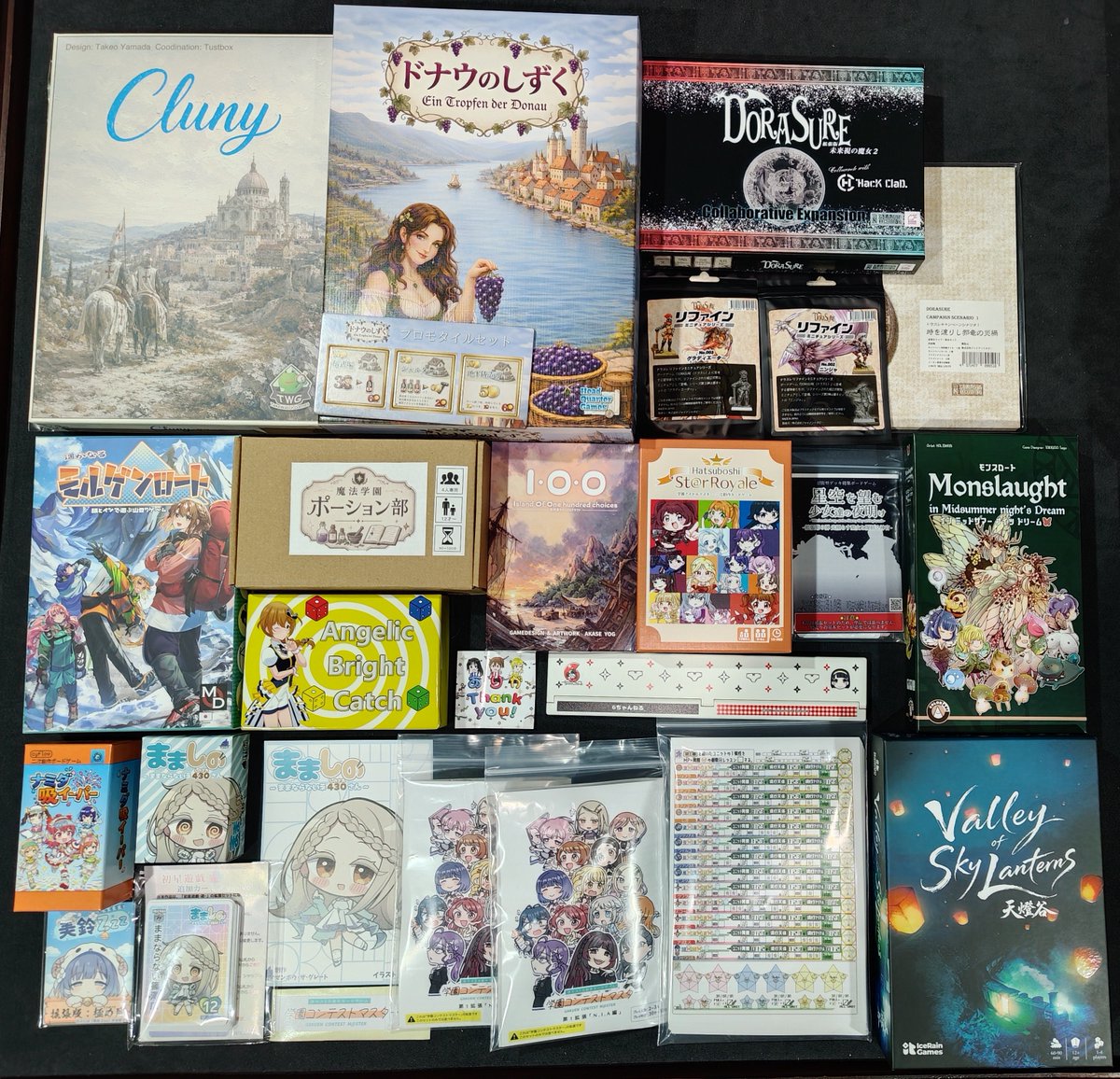 Kyo2736's tweet photo. ゲムマ2026秋の購入品はこちらになります。
詳細につきましては検品しながら順次あげていきます。
#ゲームマーケット2026秋
#ゲムマ2026秋
#ボドこし https://t.co/Cs91LlFZHp