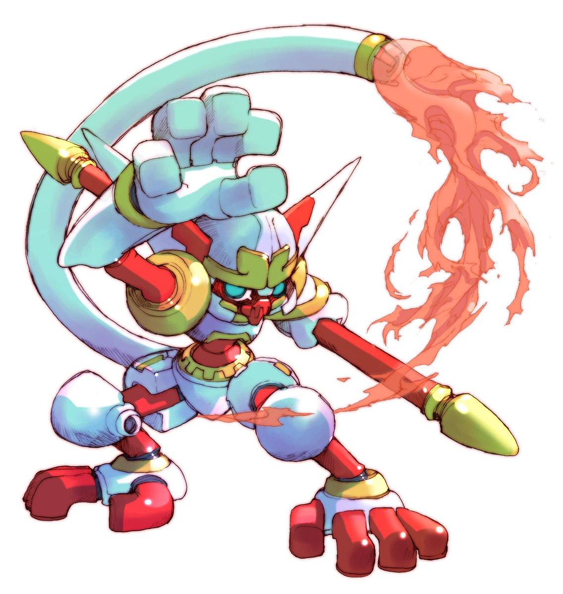gamevillainsday's tweet photo. The villain of the day is…. Hanumachine from the Mega Man Zero series. https://t.co/ndZReKSh0j