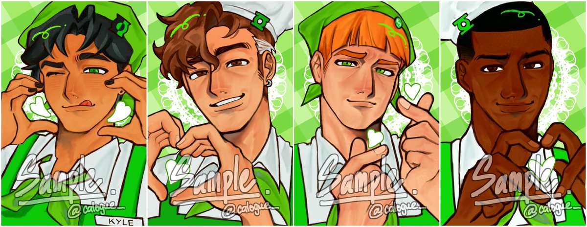 calogue_'s tweet photo. green lantern bakery poca set done💚 they will be available for #cf23 https://t.co/0UX7apaPdr