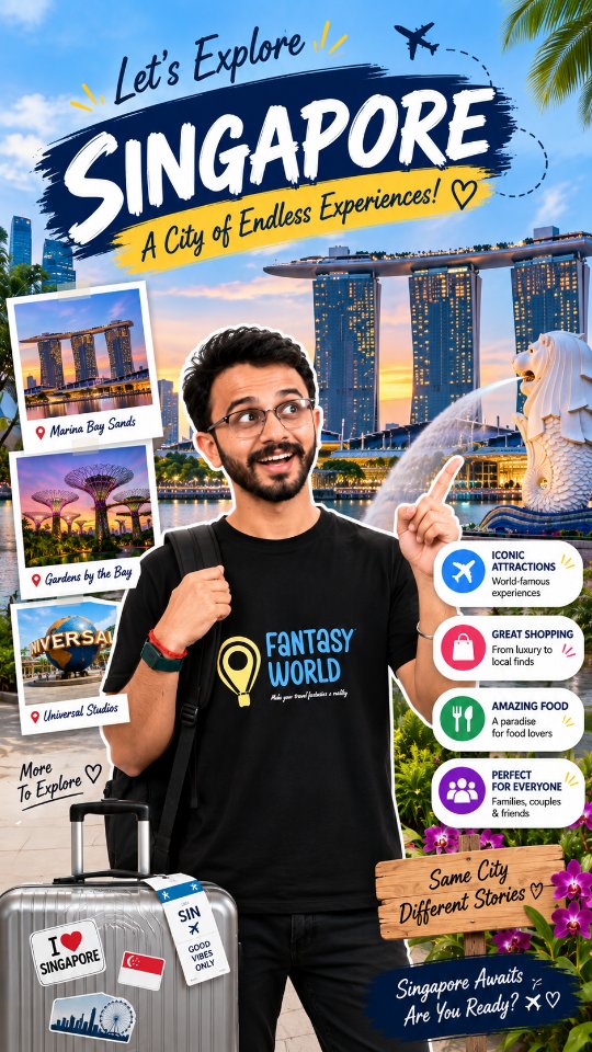polinitha's tweet photo. Singapore is more than a destination; it’s an experience. From Marina Bay Sands and Gardens by the Bay to world-class shopping, food, adventure and family fun, there’s something for everyone. Plan your Singapore holiday with Fantasy World. https://t.co/5E1EVclLmk
