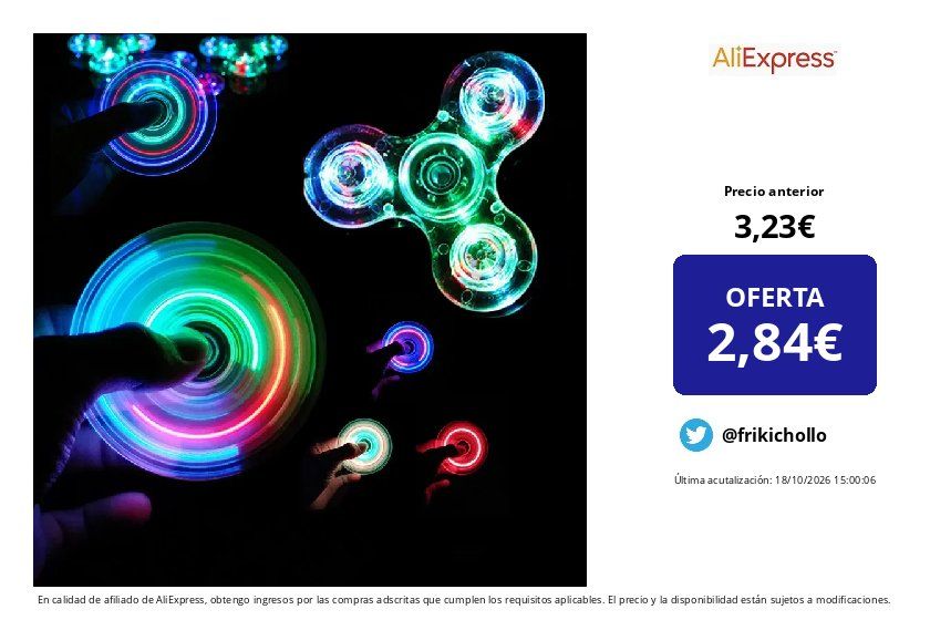 frikichollo's tweet photo. ❌ Precio anterior: 3,23 € 
💶 OFERTA: 2,84 € (-12%)

✅ Cómpralo aquí 👉 https://t.co/9ir1U0oyfg

Juguetes Antiestrés Fidget Spinner con Luz LED Luminosa, Fidget Spinner de Mano que Brilla en la Oscuridad, EDC Figet Spiner para…

 #Hobbies https://t.co/DxHX2AiS5r