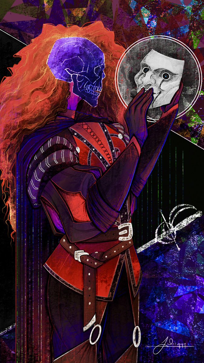 Lulii9999's tweet photo. Amidst the chaos of last minute prep for my first international con over at MCM London this weekend and overcoming logistical hurdles in the couple of days before travel, I think the Bolaire print might be my favourite one so far, friends.

#criticalrole #fanart #art https://t.co/vzaStO6SRq