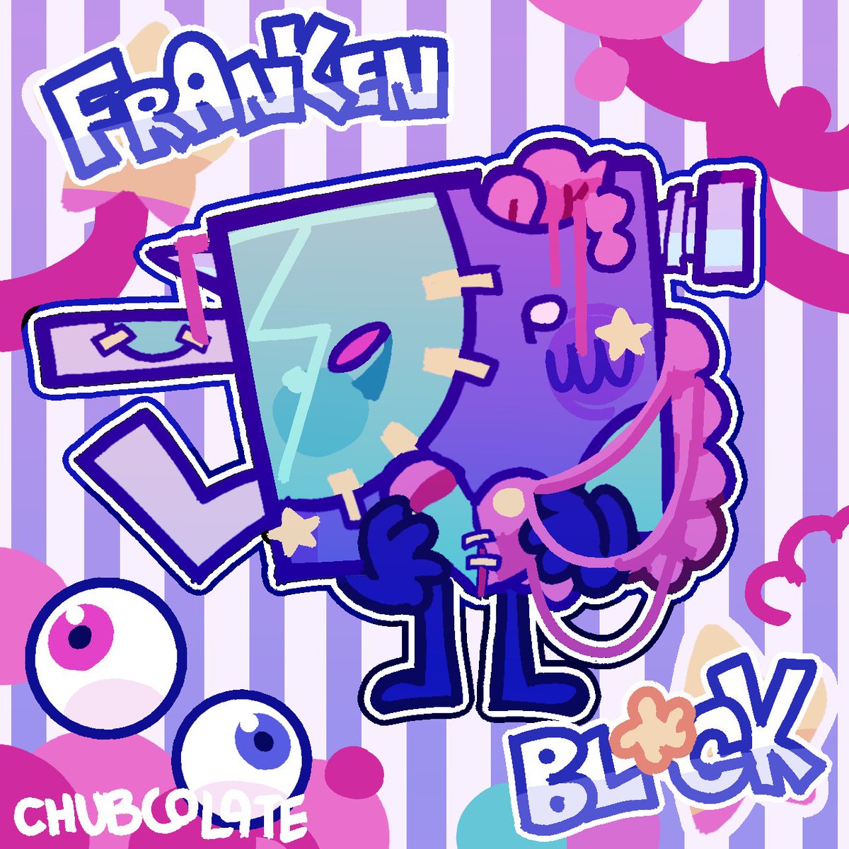 chubcolat's tweet photo. mini frankenblock doodle for funsies (creator of frankenblock: @rubunnyy_ ) #malueslots https://t.co/xnxtNsoIGD