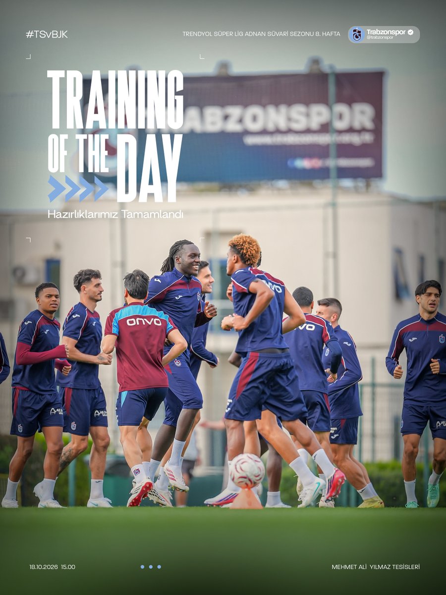 Trabzonspor's tweet photo. Beşiktaş maçı hazırlıklarımız tamamlandı

🔗 https://t.co/Zdzyd6570G https://t.co/qWsqpvFUGi