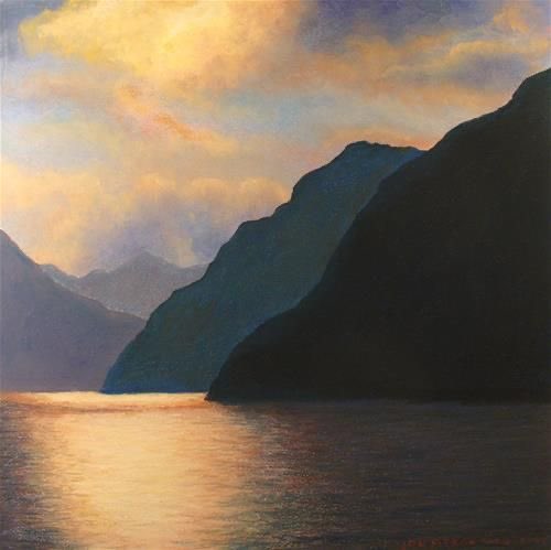 helen_warlow's tweet photo. Forgot this one 
‘Comp’.  (Lake) 
Joe Fitzgerald 
Pastel on Strathmore Bristol Board 
American artist ( Washington) 
Thanks my new 
XTwitterarty 
Helen 🫤🍁
Max🐶❤️🍁
@helen_warlow 
#Art 
Back tomorrow with more. https://t.co/A9YyLNDD5Z