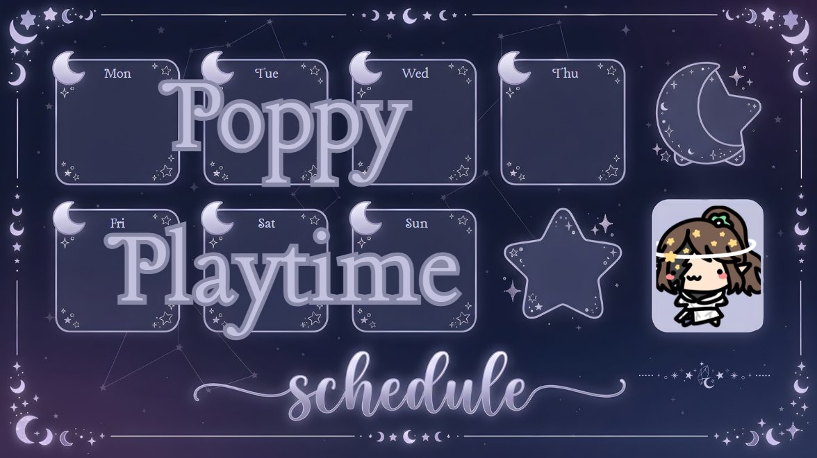 NightInkCrystal's tweet photo. Week 4 Schedule is up!

That's right, we're playing just ONE game next week! 

We're taking on Poppy Playtime (ALL chapters!) But if we manage to complete every chapter before the week ends, we'll be switching things up and diving into Little Nightmares next! https://t.co/MXj4t9kP8c