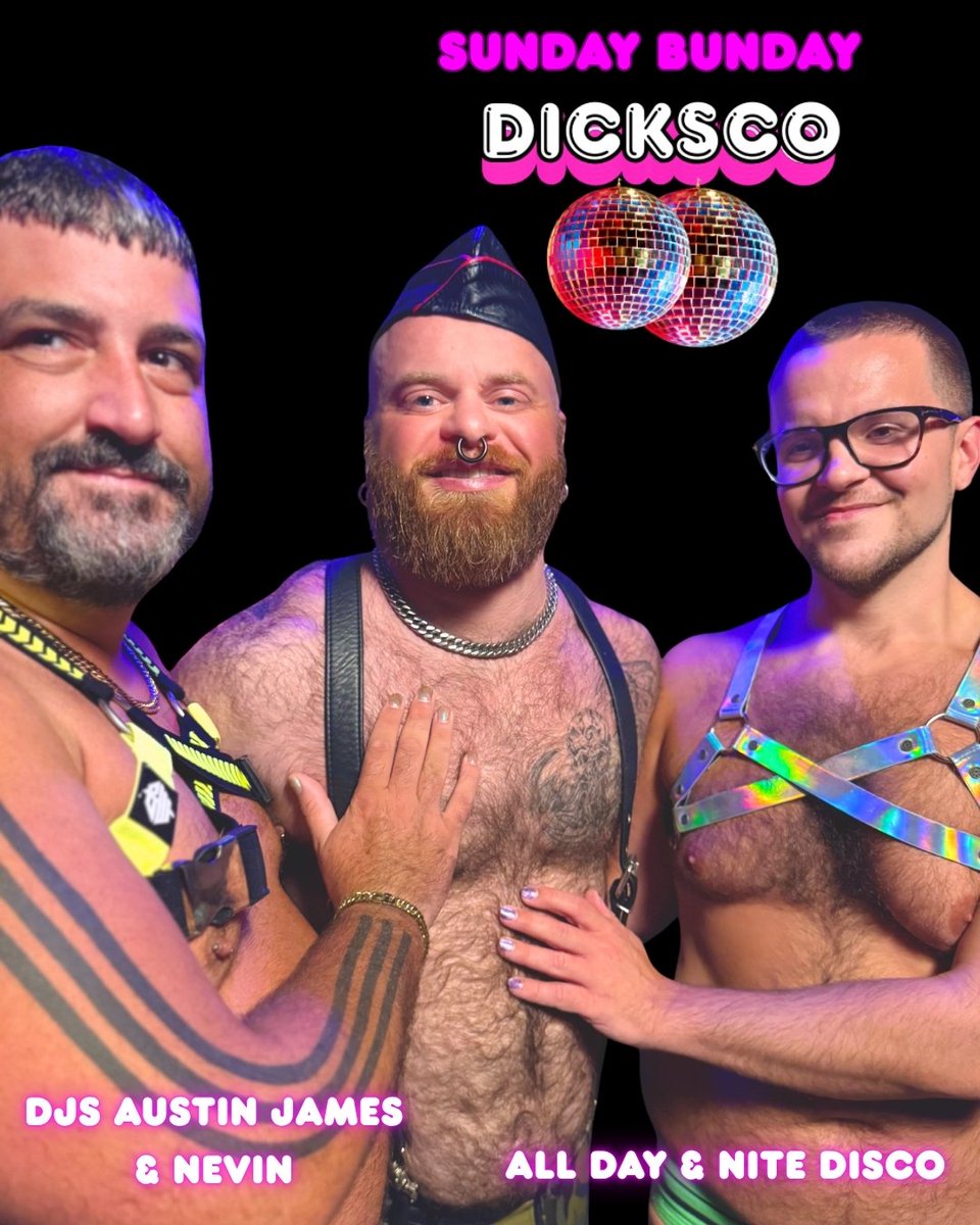 CellBlockChi's tweet photo. HAPPY COCKTOBER SUNDAY BUNDAY!  TODAY....

Dance, cruise and play your way through our backroom bar and dancefloor to the beats that drove the LGBT liberation movement. All disco all day and night by DJs Austin James and Nevin.  

NO COVER.  FREE CLOTHES CHECK. CHEAP DRINKS. #GETINHERE