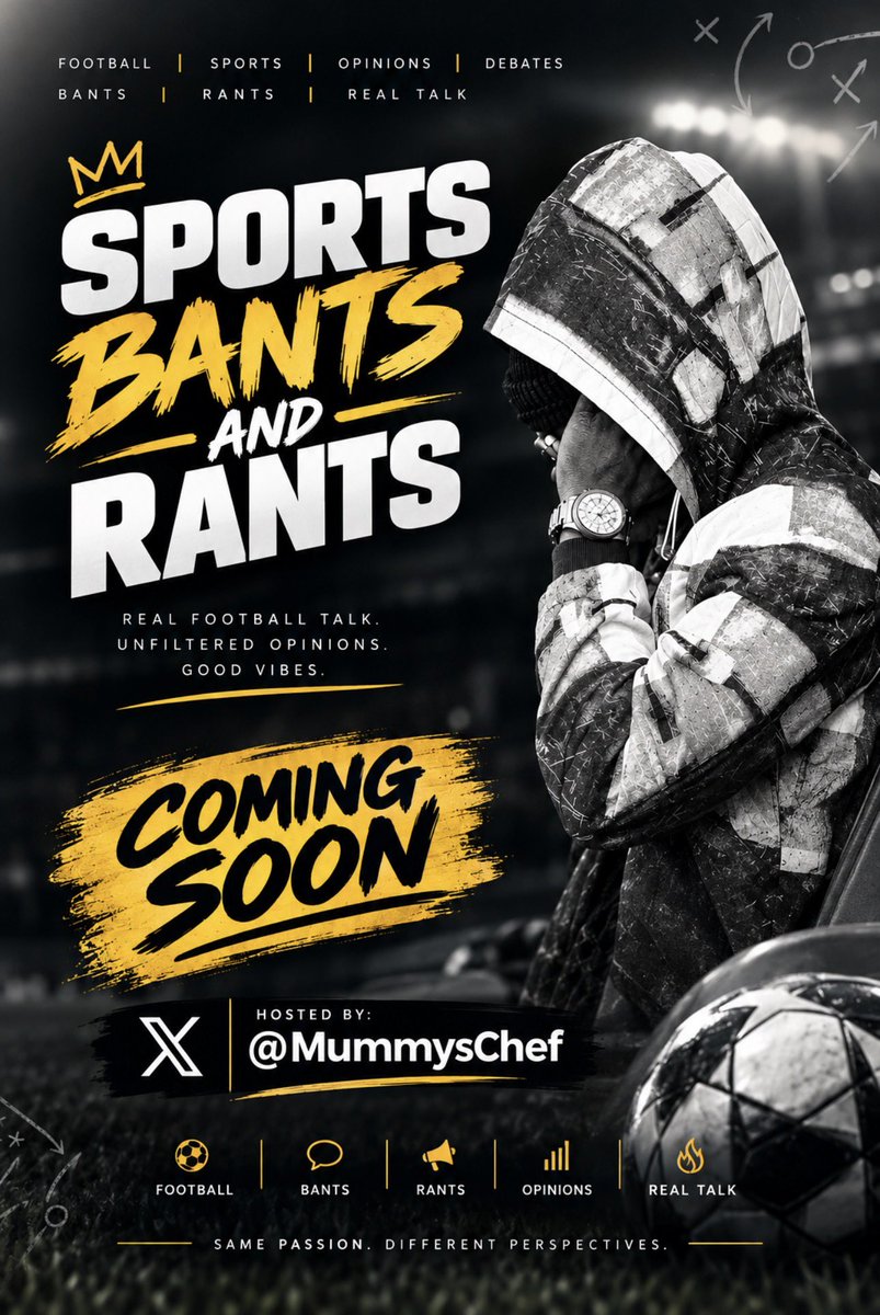 MummysChef's tweet photo. Coming Sooner than later on “X” Sports🔥🔥
Post and tag me..Giveaway soon

#SportsBantsandRantwithMummysChef https://t.co/g1NsjVqEko