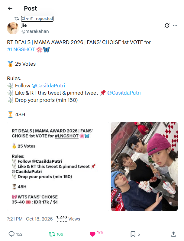 TixLng's tweet photo. @marakahan @CasildaPutri My boy #LNGSHOT in #2026MAMAVOTE https://t.co/SuwnQyIMiw