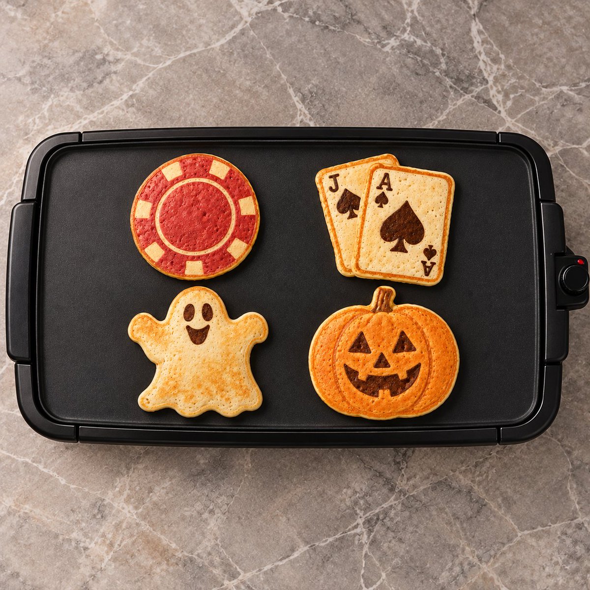 JACKCleCasino's tweet photo. We're serving up some serious inspiration!

TODAY, we're giving away a GRIDDLE from noon-8pm! We've heard they're great for making pancakes, and who doesn't love pancakes? 

Naturally, we came up with a few pancake designs to help you put your new prize to good use. You're welcome. 

Now all you have to do is grab this griddle and start flipping!

Gambling Problem? Call 1-800-MY-RESET