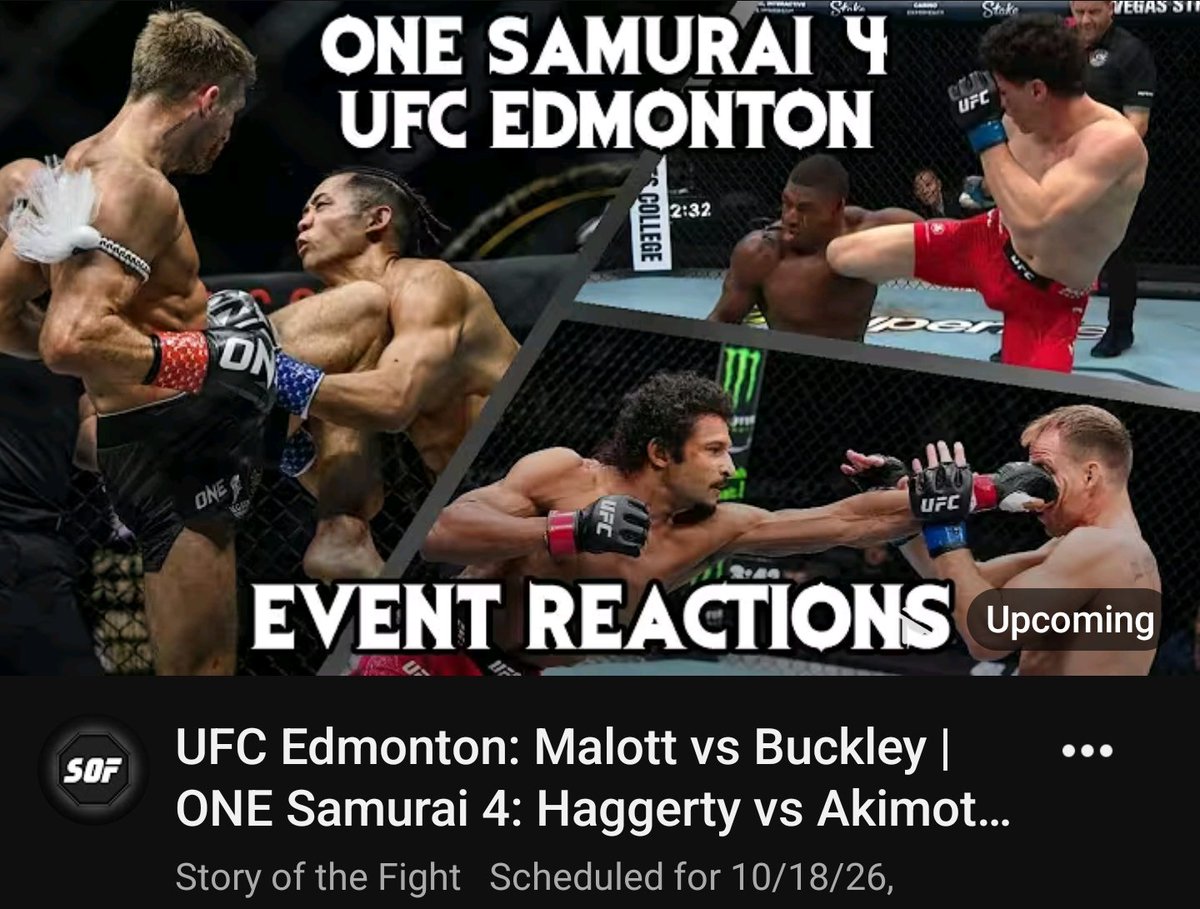 StoryOfTheFight's tweet photo. Going LIVE in 10 minutes to talk #UFCEdmonton and #ONESAMURAI4 

https://t.co/bTXLab9pDg https://t.co/VEFsopnnjQ