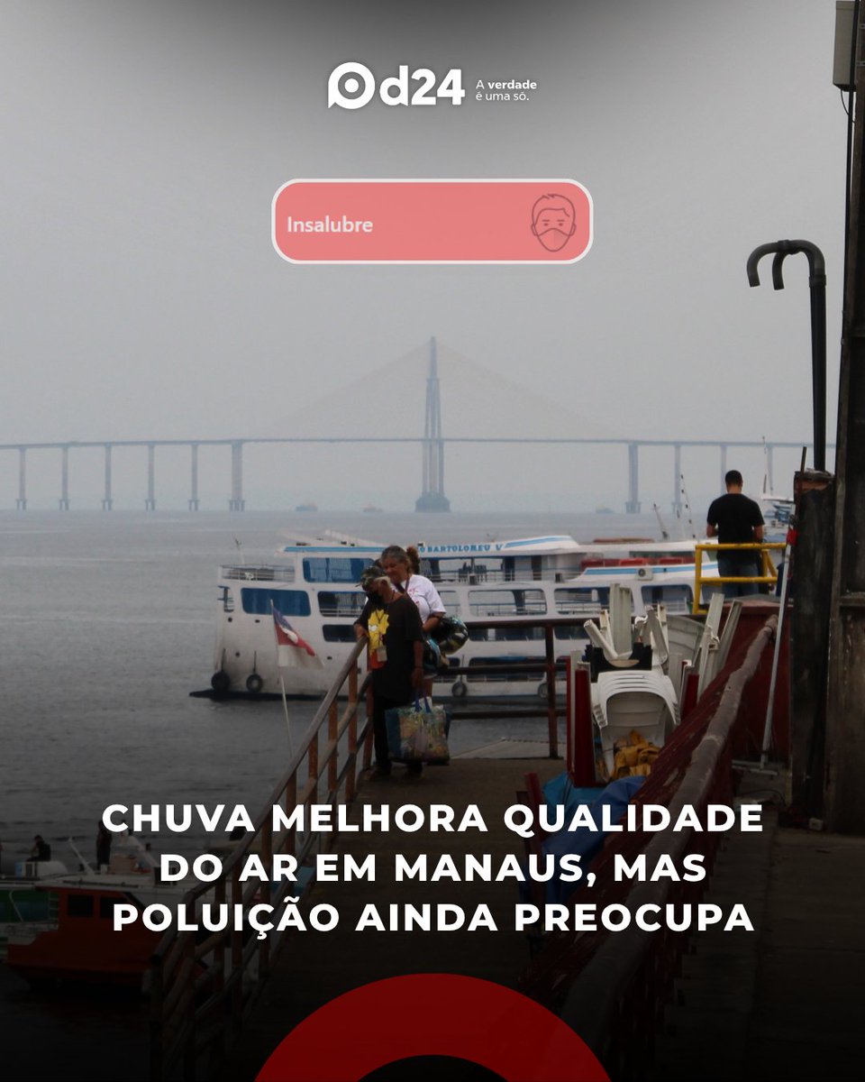 Portald24's tweet photo. Chuva melhora qualidade do ar em Manaus, mas poluição ainda preocupa

▶️Leia mais em:
https://t.co/BzguRSRshM https://t.co/tIEzBi0RfU