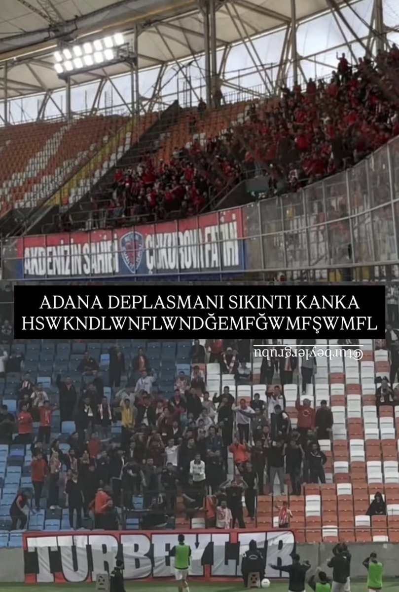altunizade1925's tweet photo. @AdanaHooligans @yenimiy_resmi Kendi stadında 43 kişi olan tribünün deplasmanda daha kalabalık olacağını iddia etmesi 🤣🤣🤣 https://t.co/MtAeT4wcHs