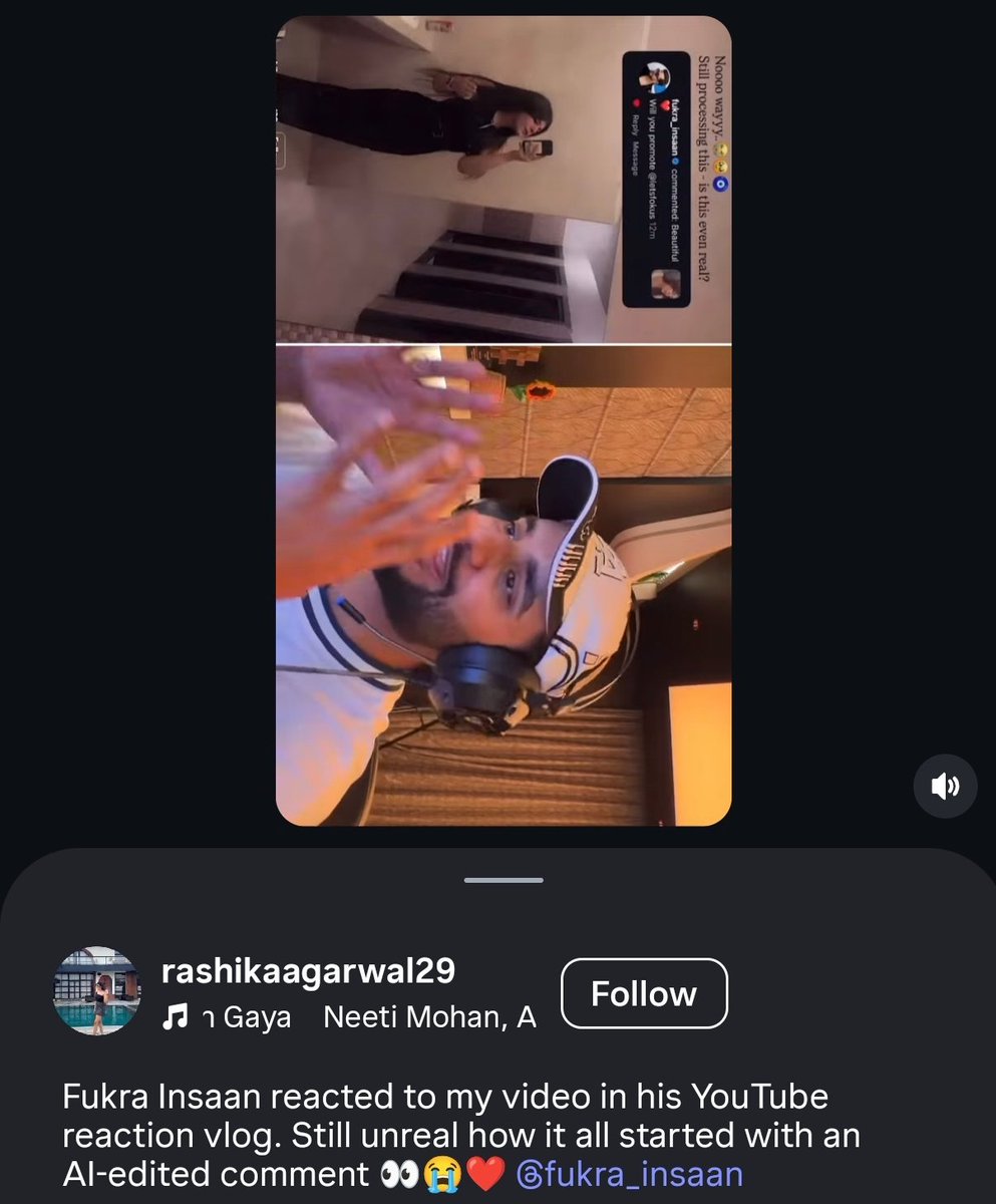 ThorHoonMai's tweet photo. Haters keep trolling Abhishek for making reaction videos, while the people whose reels he reacts to proudly post his reaction clips on their own Instagram. Getting a Fukra reaction is an achievement in itself 🔥👑 

#AbhishekMalhan https://t.co/cf1IVt5Dsp